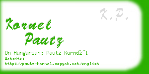 kornel pautz business card